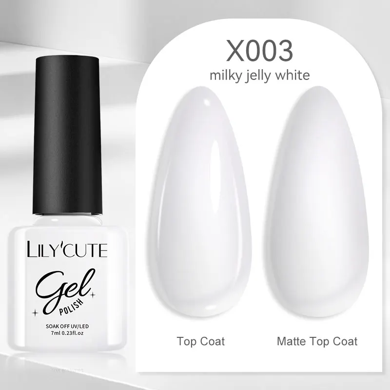 LILYCUTE 7ml UV Nail Gel Polish Autumn Winter Color Semi Permanent Matte Top Coat Needed Soak Off UV LED Nail Art Gel Varnish - Image 136