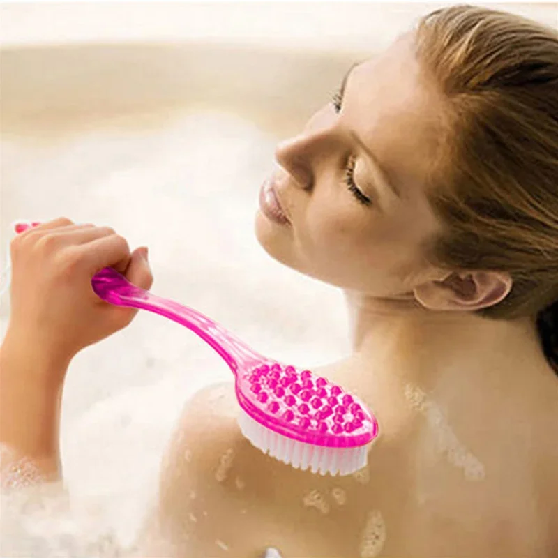 Long Handle Soft Bath Body Brush Back Shower Brushes With Handle Exfoliating Scrub Skin Massager Exfoliation Bathroom Brush - Image 2