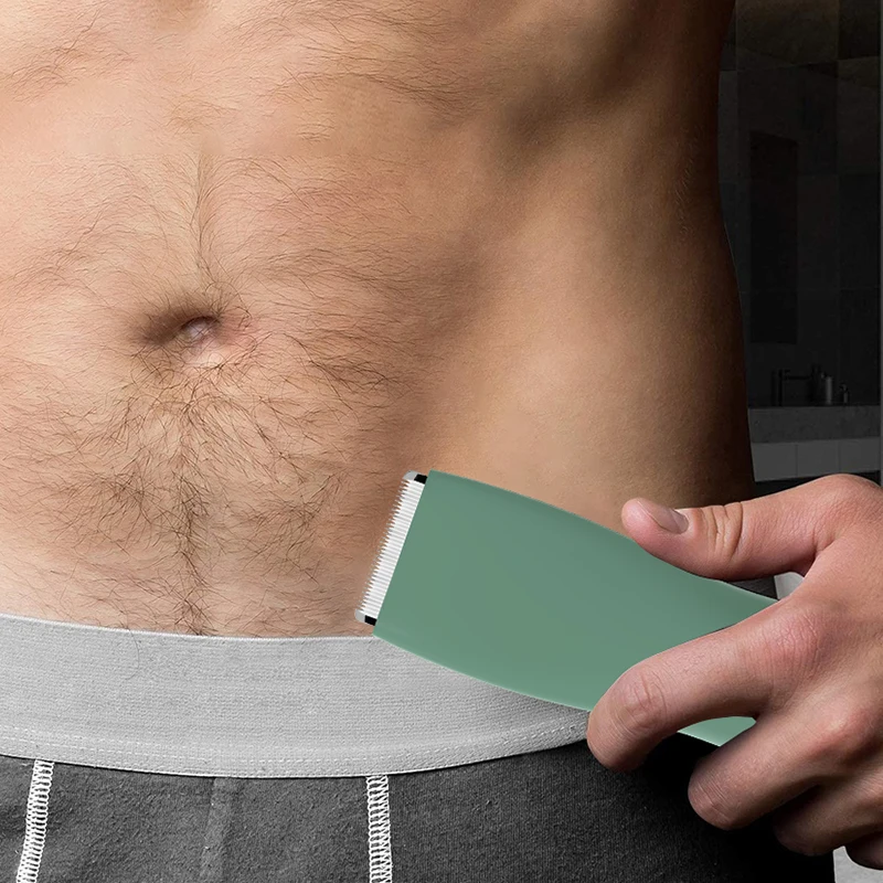 Body Hair Trimmer Shaver for Men Trimmer for Groin Pubic Replaceable Ceramic Blade Groomer Electric Razor Waterproof Clipper - Image 6