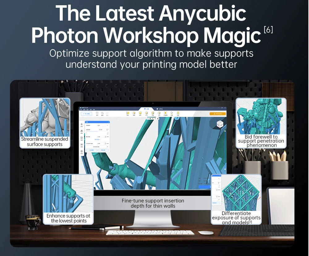 ANYCUBIC Photon Mono M7 Mono MSLA 3D Printer High Speed Resin Photocuring 14K 3D Printer 10'' LCD Printing Size 223*230*126mm - Image 18