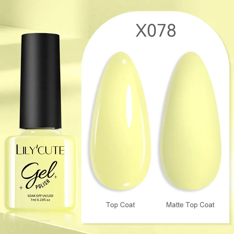 LILYCUTE 7ml UV Nail Gel Polish Autumn Winter Color Semi Permanent Matte Top Coat Needed Soak Off UV LED Nail Art Gel Varnish - Image 149