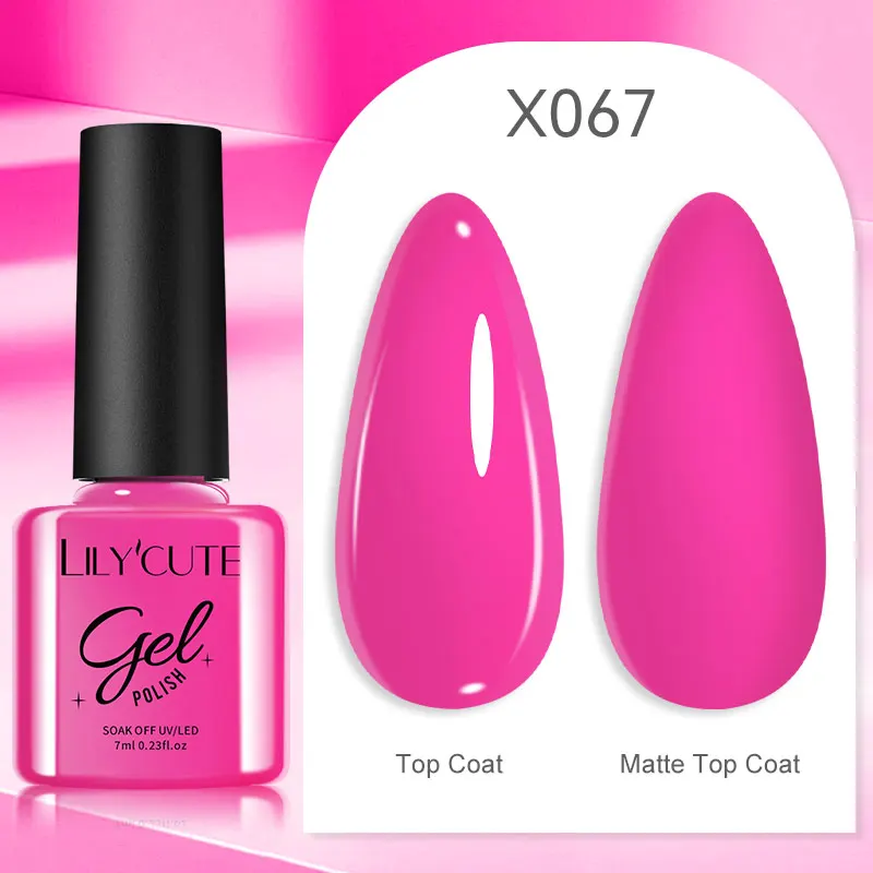 LILYCUTE 7ml UV Nail Gel Polish Autumn Winter Color Semi Permanent Matte Top Coat Needed Soak Off UV LED Nail Art Gel Varnish - Image 27