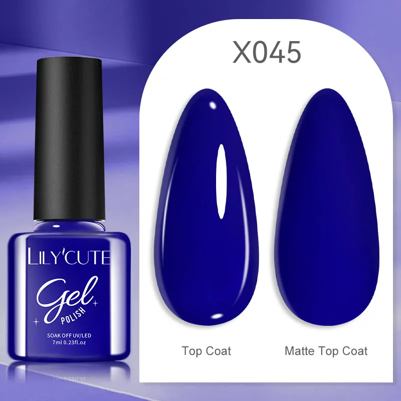 LILYCUTE 7ml UV Nail Gel Polish Autumn Winter Color Semi Permanent Matte Top Coat Needed Soak Off UV LED Nail Art Gel Varnish - Image 87