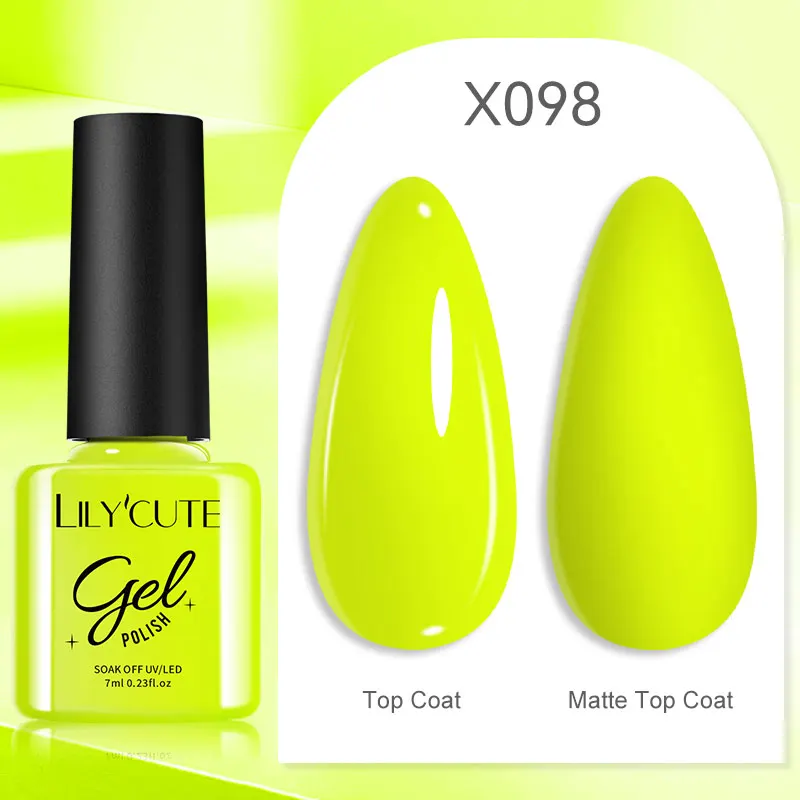 LILYCUTE 7ml UV Nail Gel Polish Autumn Winter Color Semi Permanent Matte Top Coat Needed Soak Off UV LED Nail Art Gel Varnish - Image 154