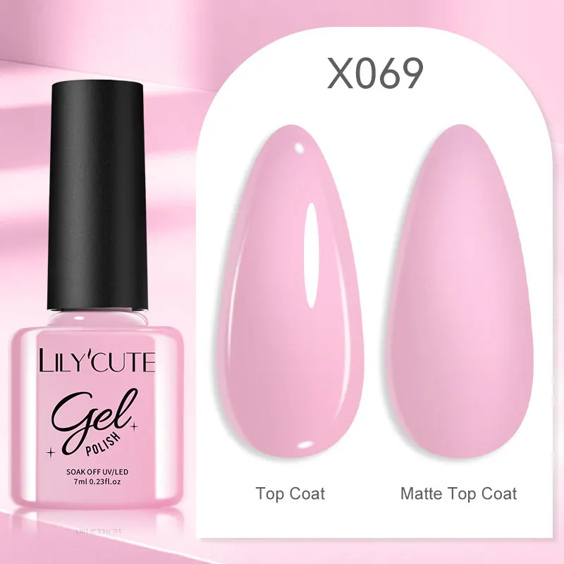 LILYCUTE 7ml UV Nail Gel Polish Autumn Winter Color Semi Permanent Matte Top Coat Needed Soak Off UV LED Nail Art Gel Varnish - Image 51