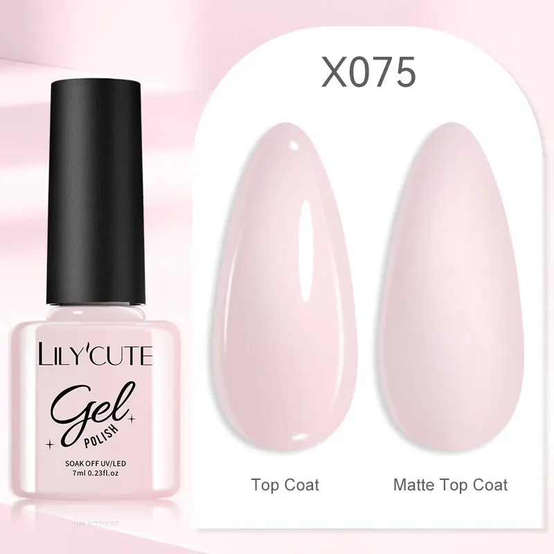 LILYCUTE 7ml UV Nail Gel Polish Autumn Winter Color Semi Permanent Matte Top Coat Needed Soak Off UV LED Nail Art Gel Varnish - Image 124