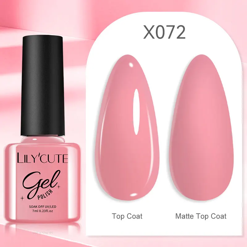 LILYCUTE 7ml UV Nail Gel Polish Autumn Winter Color Semi Permanent Matte Top Coat Needed Soak Off UV LED Nail Art Gel Varnish - Image 75