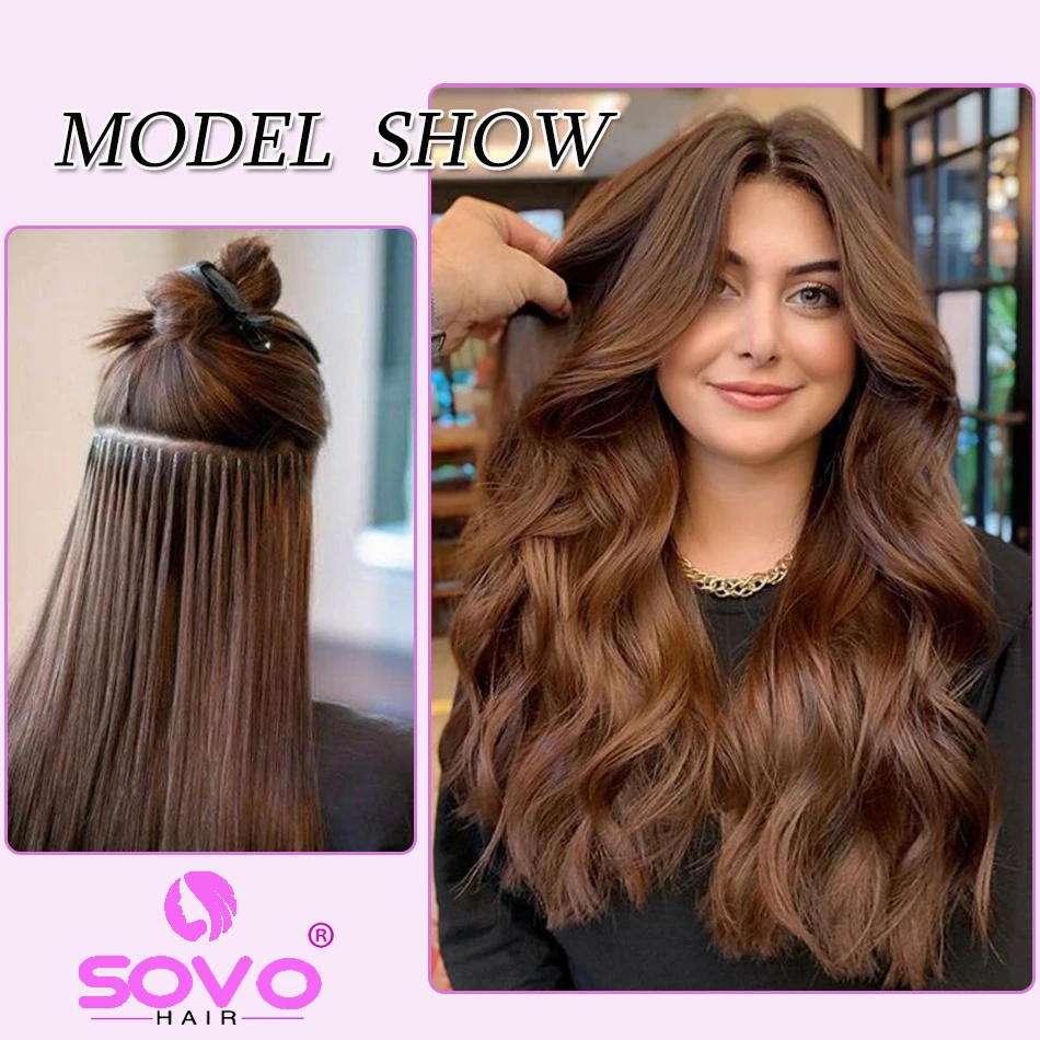 Pre Bonded V Tip Hair Extensions Human Hair Keratin Hair Extensions   12-26 Inch 100 Strand 100% Real Remy Hair Silky Straight - Image 6