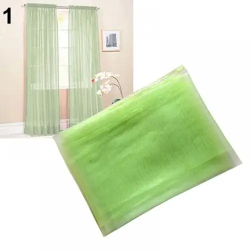 Yarn Sheer Window Valance Curtain Living Room Pure Color Bedroom Home Wedding Curtain Decor - Image 12