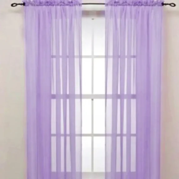 Yarn Sheer Window Valance Curtain Living Room Pure Color Bedroom Home Wedding Curtain Decor