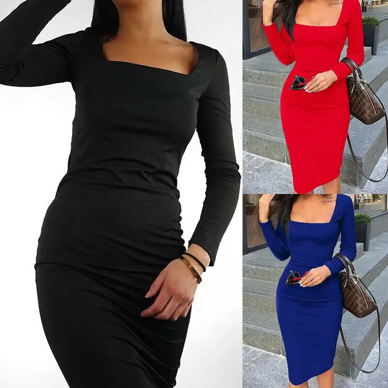 Elegant Women Bandage Dress Autumn Slim Long Sleeve Bodycon Dresses For Women Fashion Club Sheath Wrap Dress Lady Clothing 2019 - Image 3