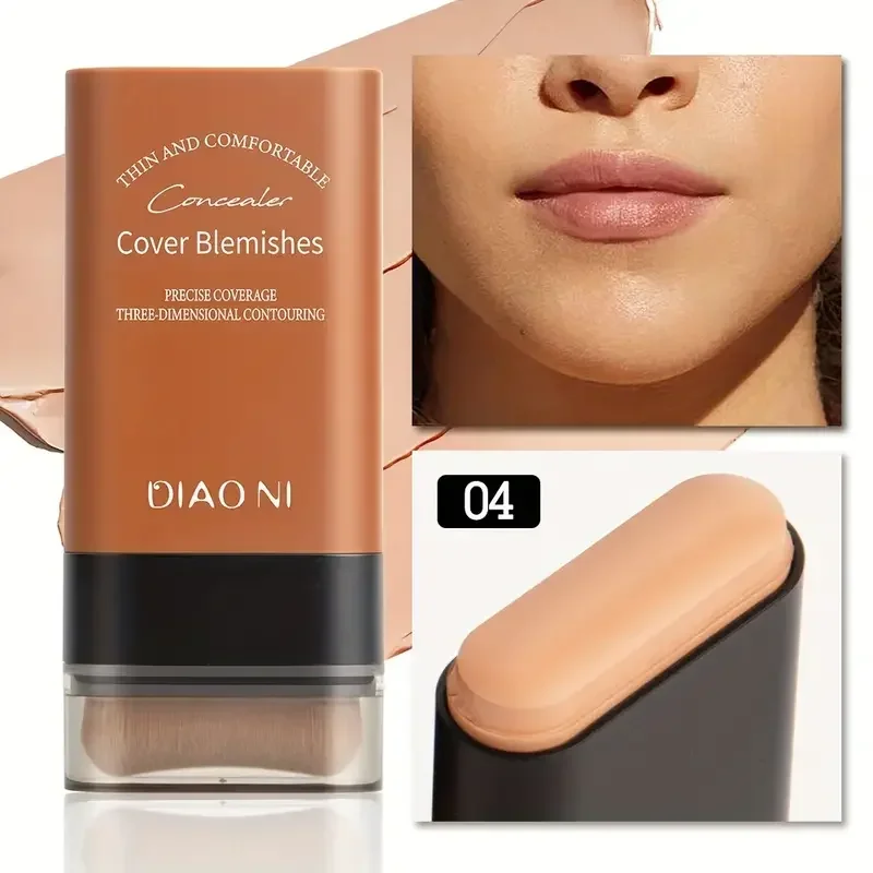 Eraser Foundation Stick,Velvet Moist Light Concealer Liquid Foundation Long-lasting Flawless Makeup Face Beauty Makeup Cosmetics - Image 8
