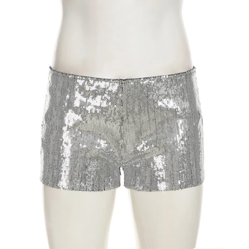 SUCHCUTE Concert Mini Sequined Shorts Fashion Club Party Low Waist Skinny Short Y2K Streetwear Sexy Women Bottom Vacation Outfit - Image 6