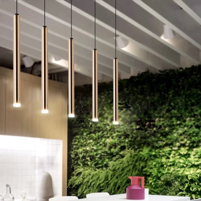 Dimmable LED Pendant Light Long Tube Lamp 5/7/10/12W For Kitchen Island Dining Room Shop Bar Decor Cylinder Pipe Hanging Lights - Image 4