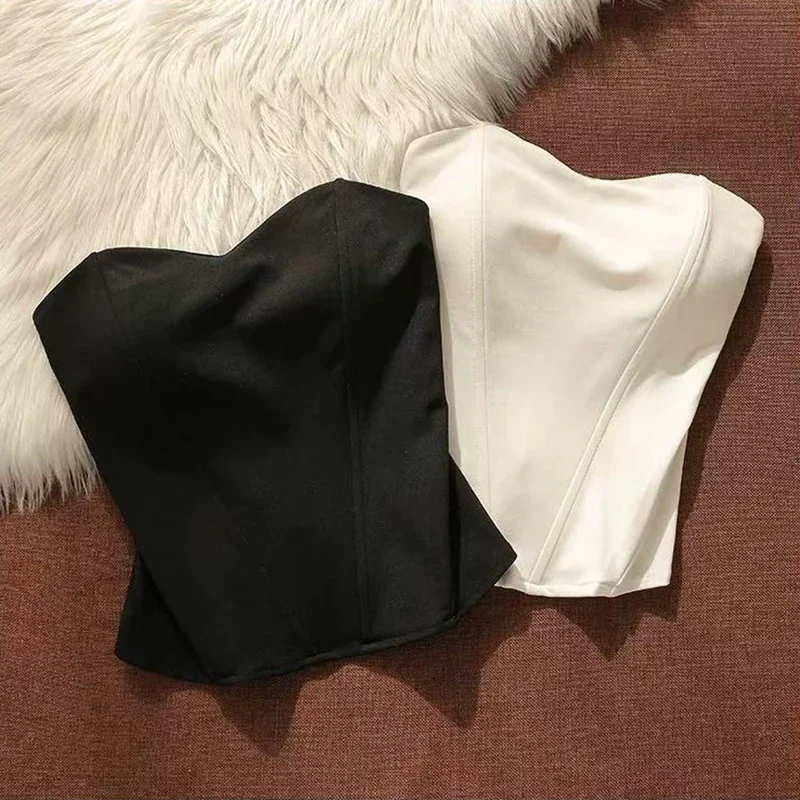 Black Sexy Sleeveless Camis Women Y2K Fashion Slim Zipper Body Shaper Lingerie Summer American Streetwear Crop Tank New - Image 2