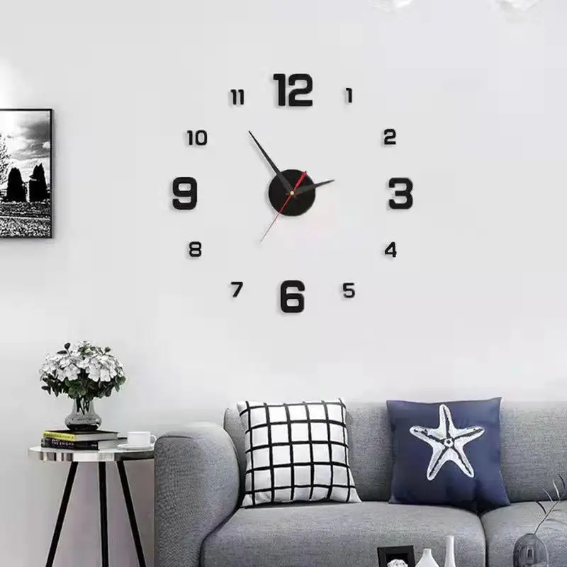 Frameless Wall Clock Silent Non-Ticking Modern Style Clock Battery Operated Clock for Living Room Bedroom Hotel Wall Decoration - Image 3