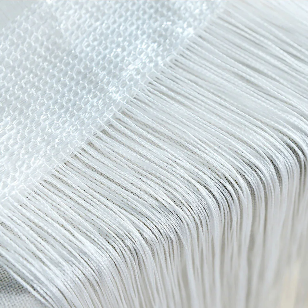 Curtains For Living Room 50cmx200cm Thread Curtain For Living Room Door Wall Window Panel Room Divider Decorative Tassel Curtain - Image 5