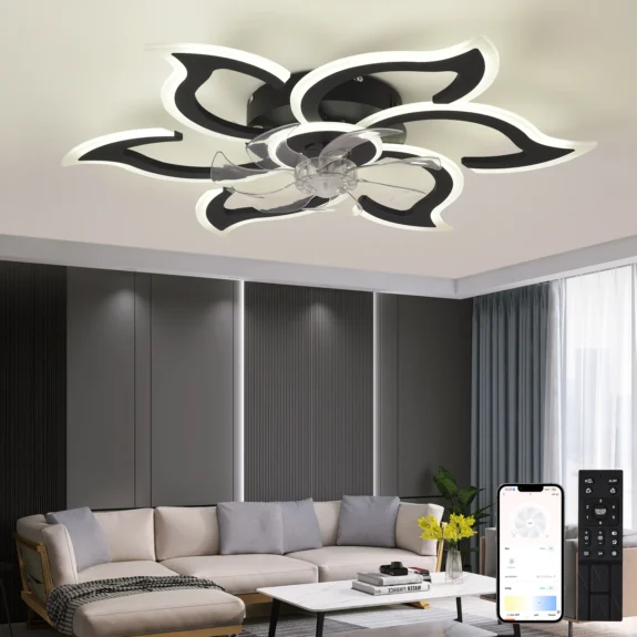 ceiling fan  light and remote control, modern embedded ceiling fan, ceiling light, small ceiling fan for bedroom and kitchen