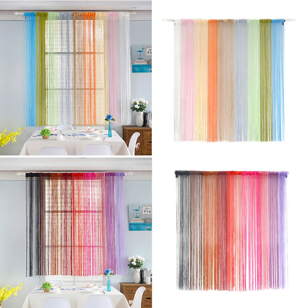 50x200cm String Curtains Patio Net Fringe for Door Fly Screen Windows Divider Cut To Size, Pretty Home Indoor Windows Decor - Image 5