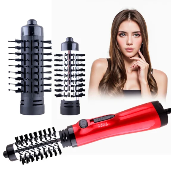 Hair dryer brush three in one hot air rotating brush, used for straightening and shaping curly hair, hair salon styling tool