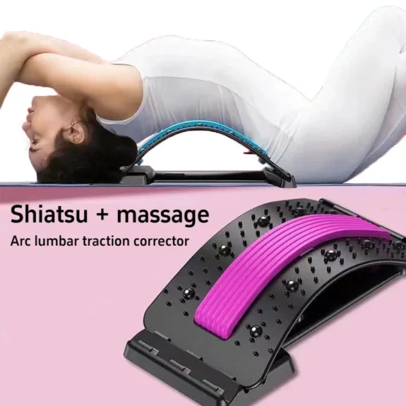 Back Massager Stretch Lumbar Support Relaxation Spine Pain Relief Vertebral Relaxer Stretches The Lower Traction Corrects Waist