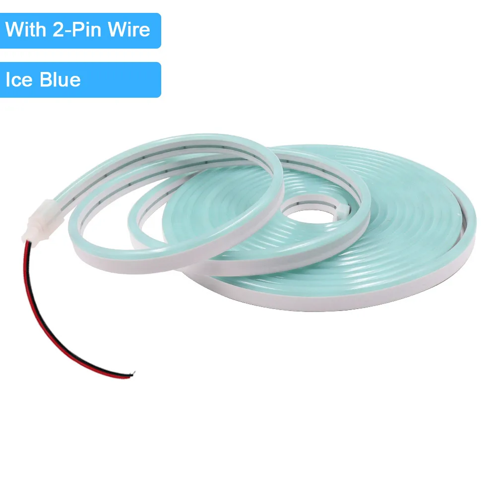 12V 24V LED Neon Light Strip Waterproof Neon Sign 6X12mm Silicone Rope Lights Flexible Lamp Decoration with DC Plug/2pin Wire - Image 8