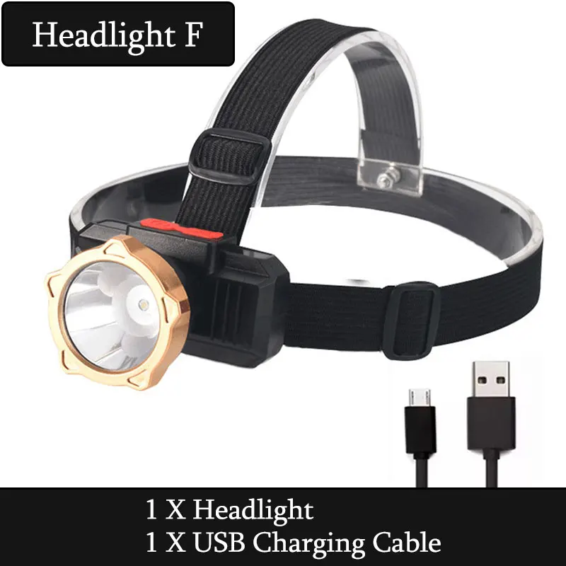 LED Flashlight Powerful Headlamp Built-in Battery LED Head Lamp Head-Mounted USB Rechargeable Flashlight for Camping Fishing - Image 14