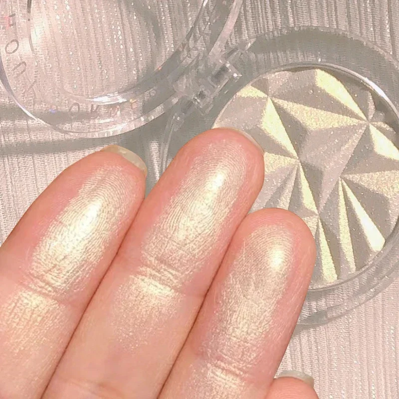 Brightening Face Highlighter Palette Waterproof Monochrome Pearlescent White Silver Highlight Makeup High Gloss Face Repairing - Image 5