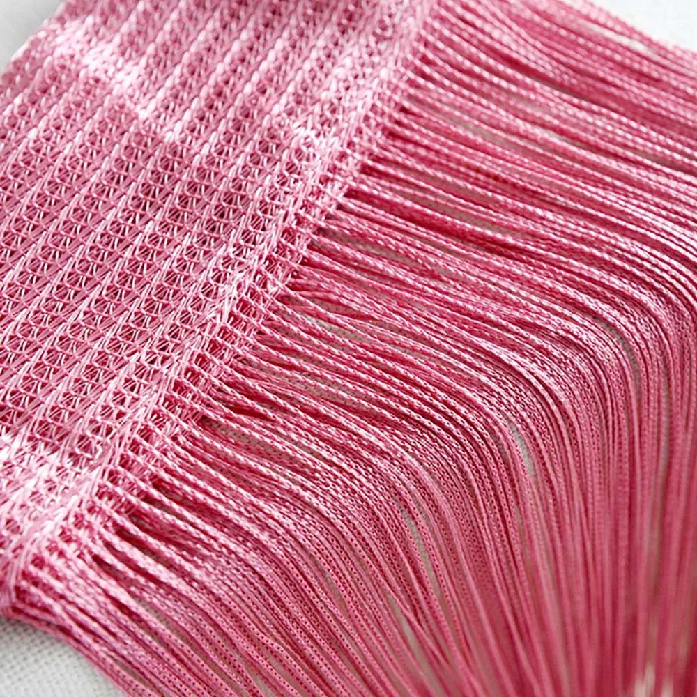 Curtains For Living Room 50cmx200cm Thread Curtain For Living Room Door Wall Window Panel Room Divider Decorative Tassel Curtain - Image 14