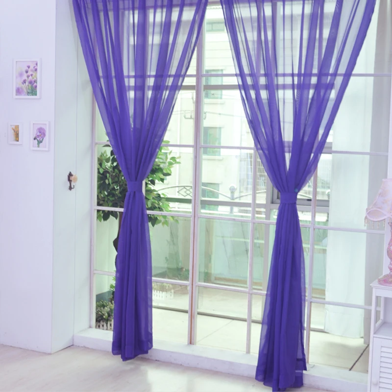 Tulle Curtains For The Kitchen Living Room Solid Sheer Curtains Tulle On The Windows Drapes Window Screen Dropshipping - Image 5