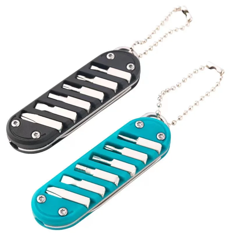 Multifunctional Outdoor Portable Folding Knife Key Knife Screw Combination Tool Portable Pocket Keychain Knife Stainless Steel - Image 6