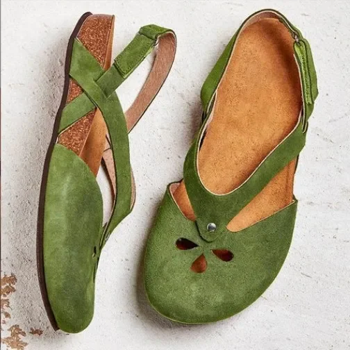 2023Women Sandals Summer Ladies Girls Comfortable Ankle Hollow Round Toe Sandals Woman Soft Beach Sole Female Shoes Plus Size - Image 3