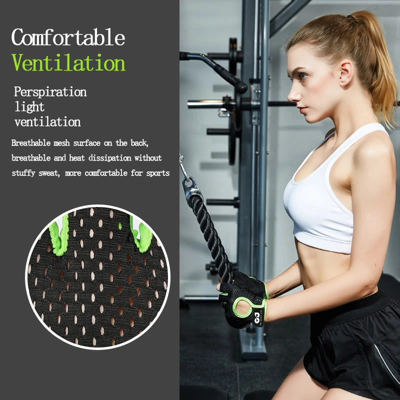 1Pair Gym Gloves Fitness Weight Lifting Gloves Body Building Training Sports Gloves Workout Half Finger Hand Protector Gloves - Image 5