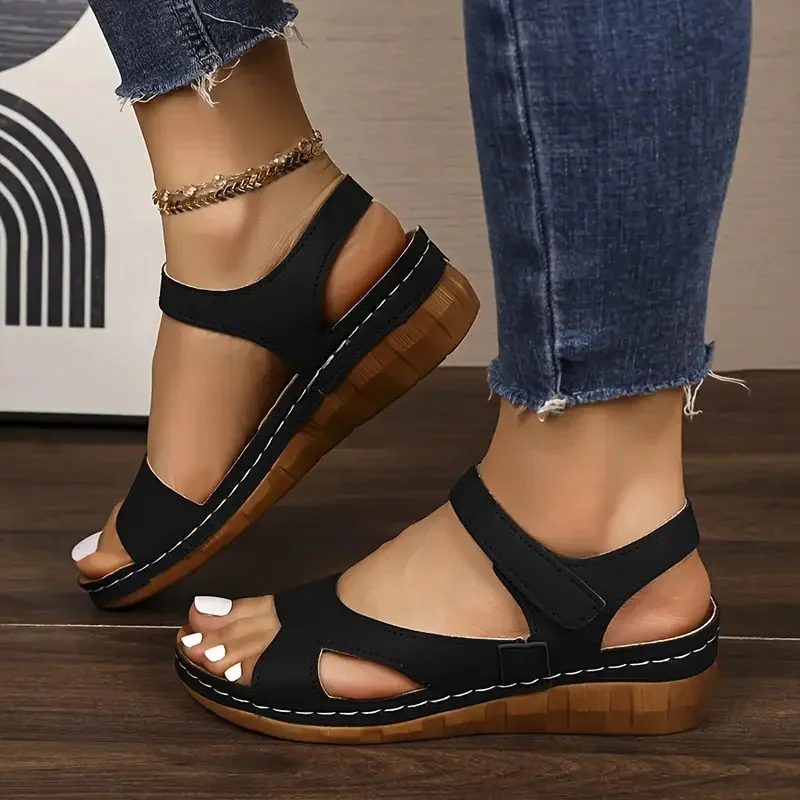 Women Sandals 2025 New Summer Beach Sandals Women Heels Sandalias Casual Wedges Footwear Summer Shoes Soft Heeled Sandals Woman - Image 6