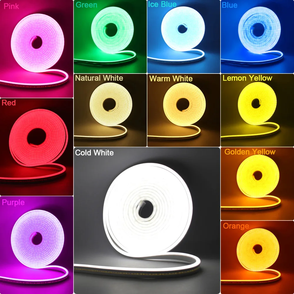 12V 24V LED Neon Light Strip Waterproof Neon Sign 6X12mm Silicone Rope Lights Flexible Lamp Decoration with DC Plug/2pin Wire - Image 3