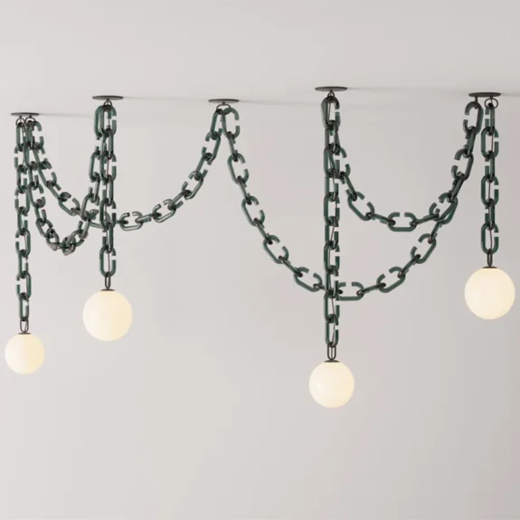 Cerine Chandelier Creative Chain Chandelier design colorful Glass chandelier Living Room Bedroom Home dining room lighting