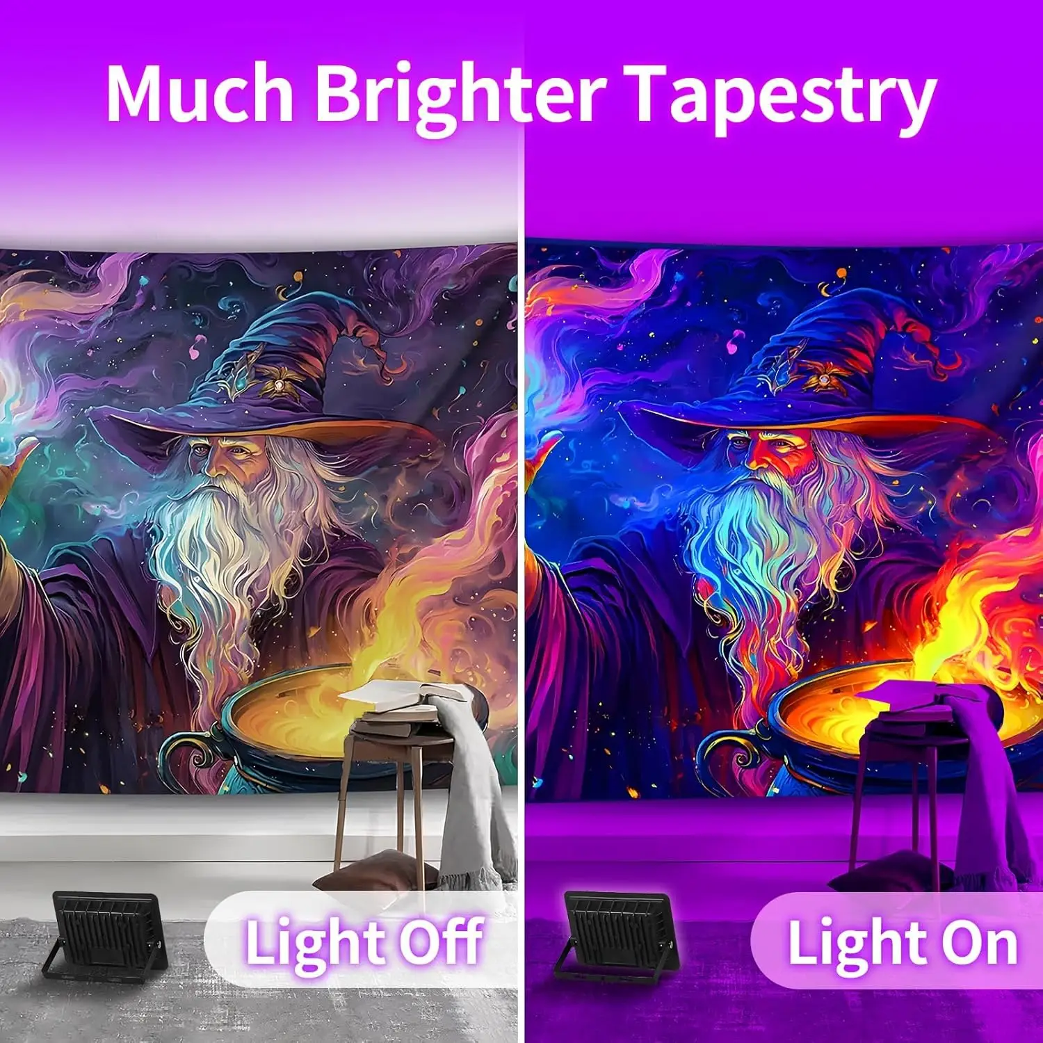 LED UV Black Light 10W/20W/30W Flood Light 365 nm, UV Spotlight with Switch for Holiday Party, DJ, Stage Lighting, Halloween - Image 4