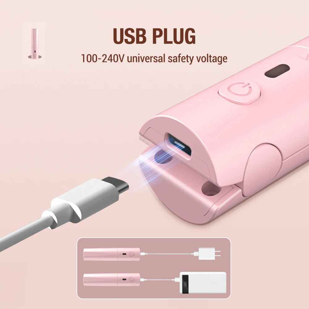 Multifunctional Hair Straightener Must-have Portable Small Curling Machine Splint Cuticle Protecting Damage Reducing USB Plug - Image 3