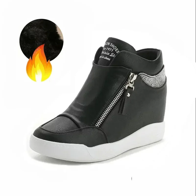 Women Casual Platform High Heels Sneakers Spring Autumn Increase Vulcanize Shoes Woman Fashion PU Leather Chunky Sports Shoes - Image 8