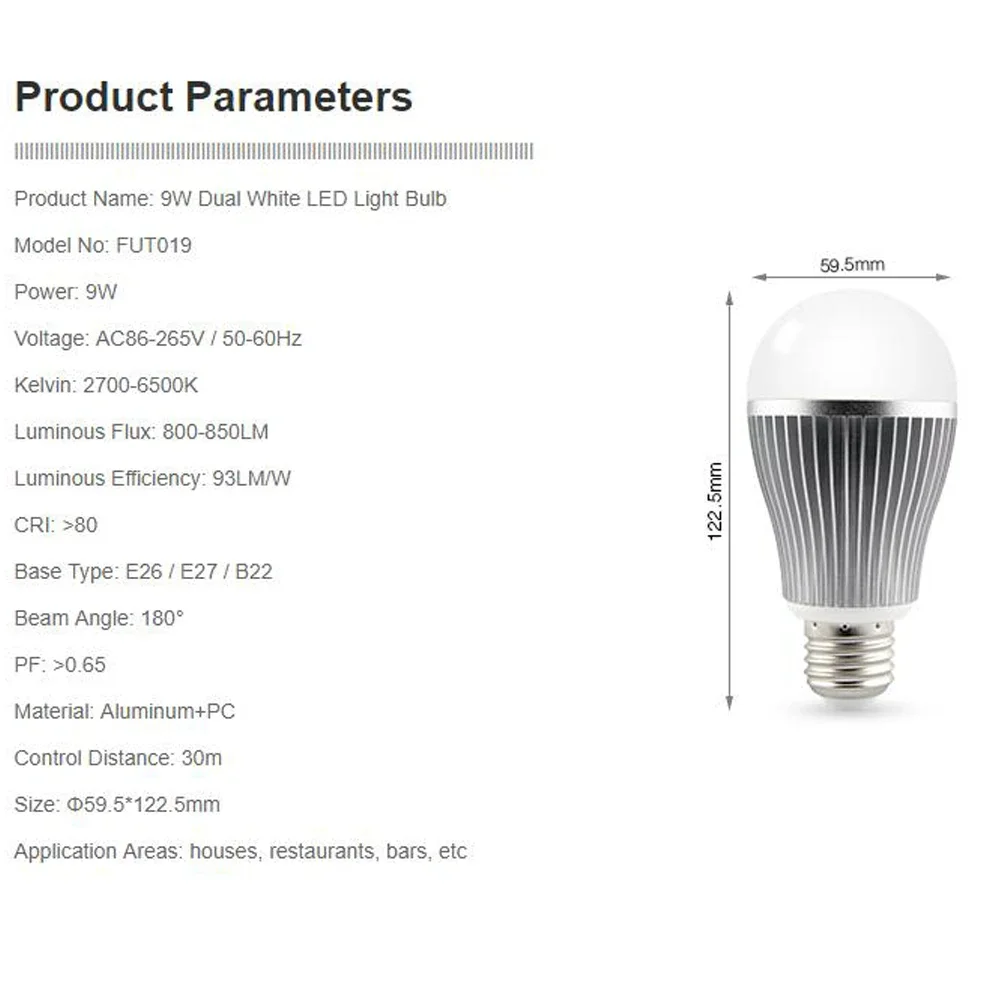 Hot Miboxer 2.4G Led Bulb MR16 GU10 E14 E27 Led Light 4W 5W 6W 9W 12W CCT RGB+CCT Wireless Wifi Remote Control LED Spotlight - Image 20