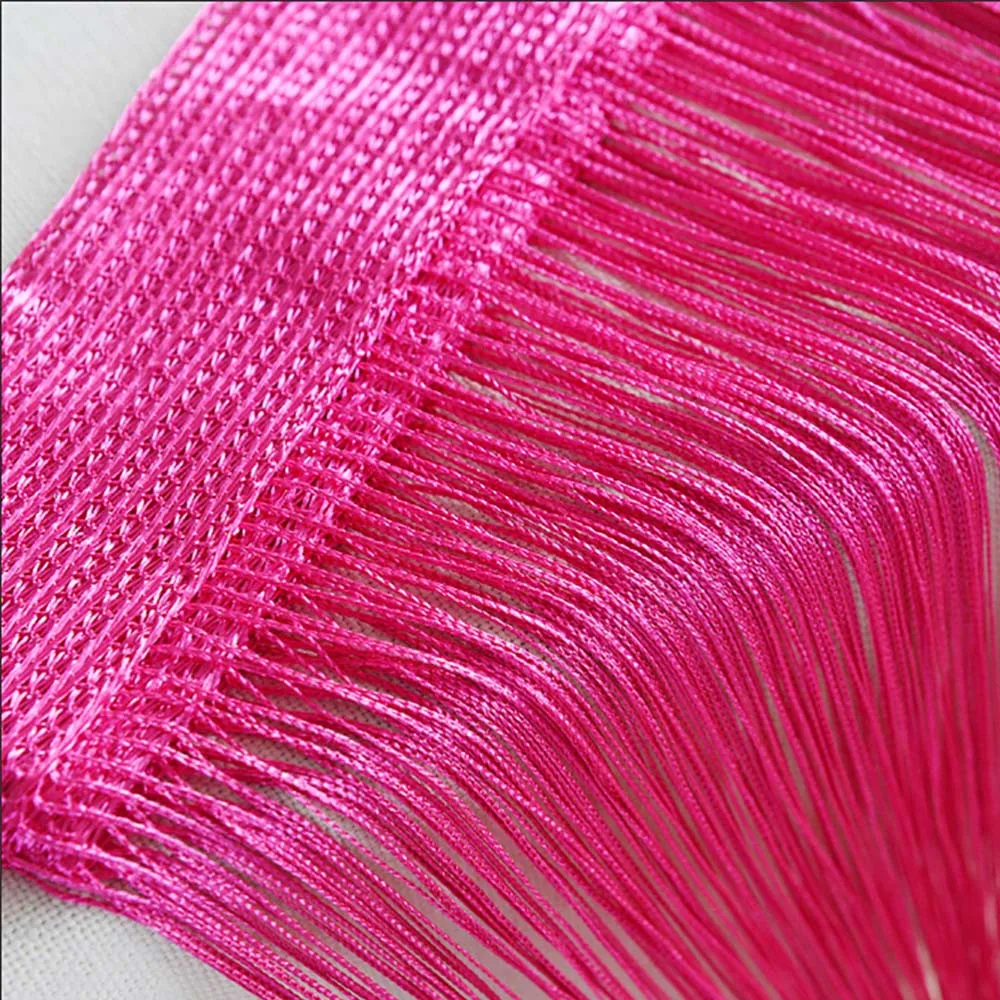 Curtains For Living Room 50cmx200cm Thread Curtain For Living Room Door Wall Window Panel Room Divider Decorative Tassel Curtain - Image 10