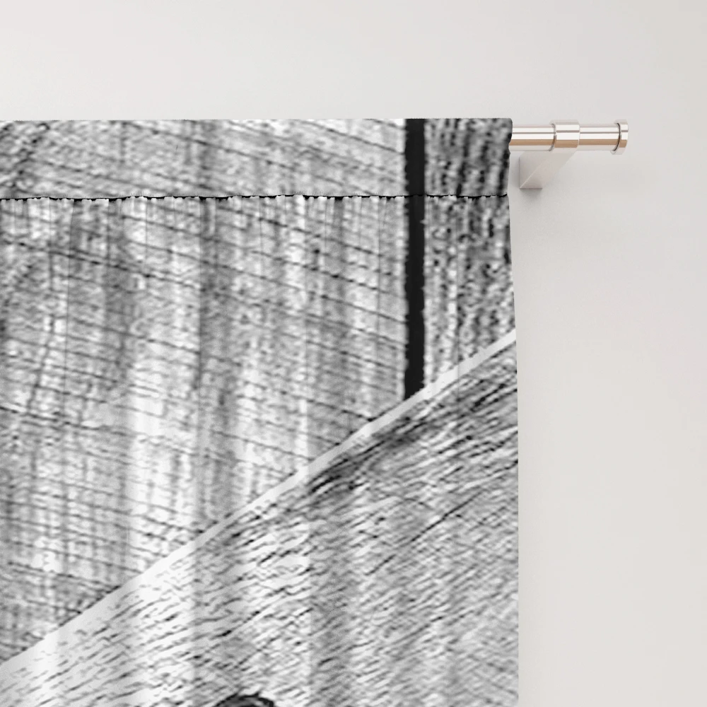 2PC Home Decoration Curtains, Retro Gray Brown Wooden Door With Rod Pocket Curtains, Kitchen, Coffee Shop, Living Room, Balcony - Image 6