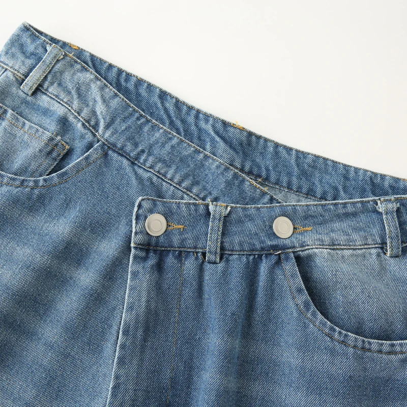 TRAF High Waist Baggy Jeans 2025 Women's Spring Summer Y2k Wide Leg Long Pants Fashion Casual Elegant Blue Denim Trousers - Image 5