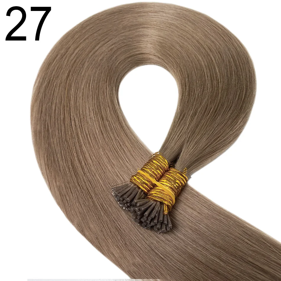Raw Virgin Keratin Itip Hair Extensiones De Cabello 100% humano Remy Russian Remy Straight I Tip Natural Human Hair Extensions - Image 19