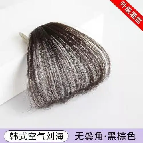Fake Air Bangs Hair Clip-In Extension Synthetic Hair Fake Fringe Natural False Hairpiece Women Clip in Bangs Hair Styling Tools - Image 8