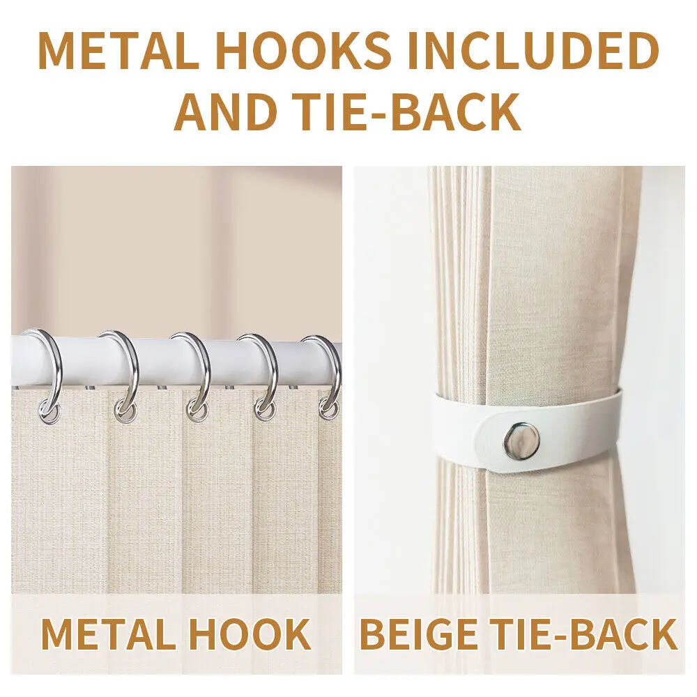 Closet Curtains, Accordion Style Door Curtains for Doorways, Pleated Folding Doors Curtain for Closet and Room Divider - Image 3