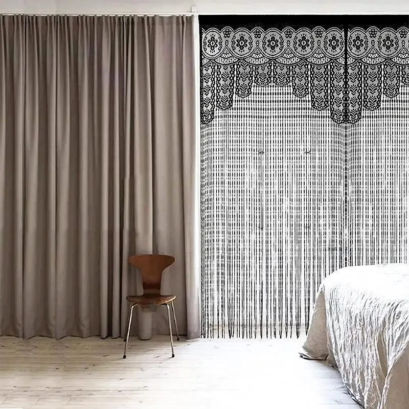 Curtains, Door Curtains, Wedding Homes, Showcase Windows, Hotel Partition Curtains, Hot Selling Tassel Thread Curtains - Image 3