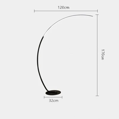 Nordic Arc Shape Floor Lamp Modern Led Dimmable Remote Control Standing Light For Living Room Bedroom Study Decor Lighting - Image 7