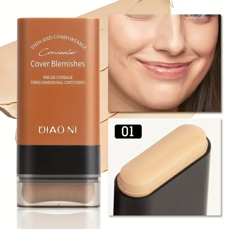 Eraser Foundation Stick,Velvet Moist Light Concealer Liquid Foundation Long-lasting Flawless Makeup Face Beauty Makeup Cosmetics - Image 9