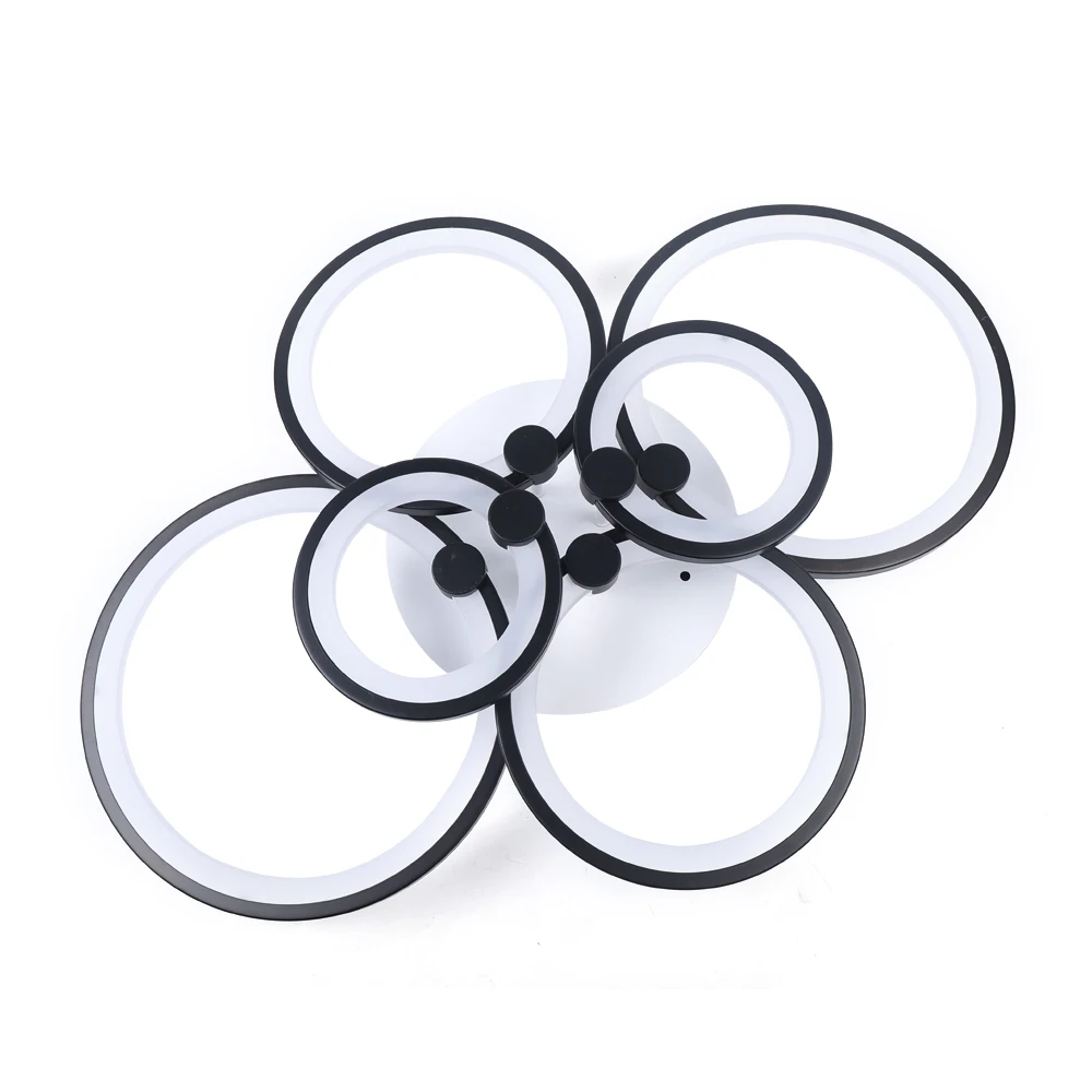 Modern 6 Head Acrylic Ceiling Light Dining Room LED Pendant Lamp Fixture+Remote - Image 2